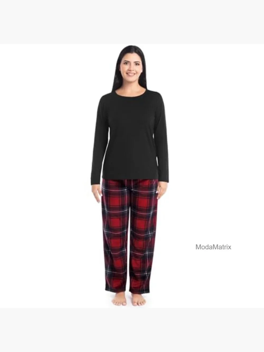 Large Matching Family Pajama Set - Cotton/Polyester, Red Plaid, 2 Piece